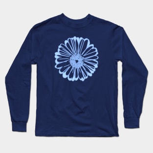 Pretty Blue Daisy Long Sleeve T-Shirt